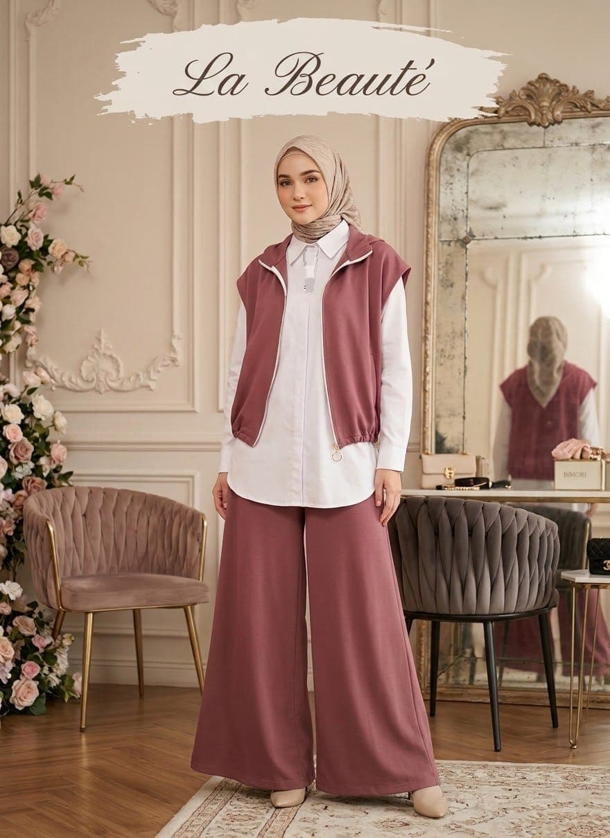 wide leg set 3 piece in somo