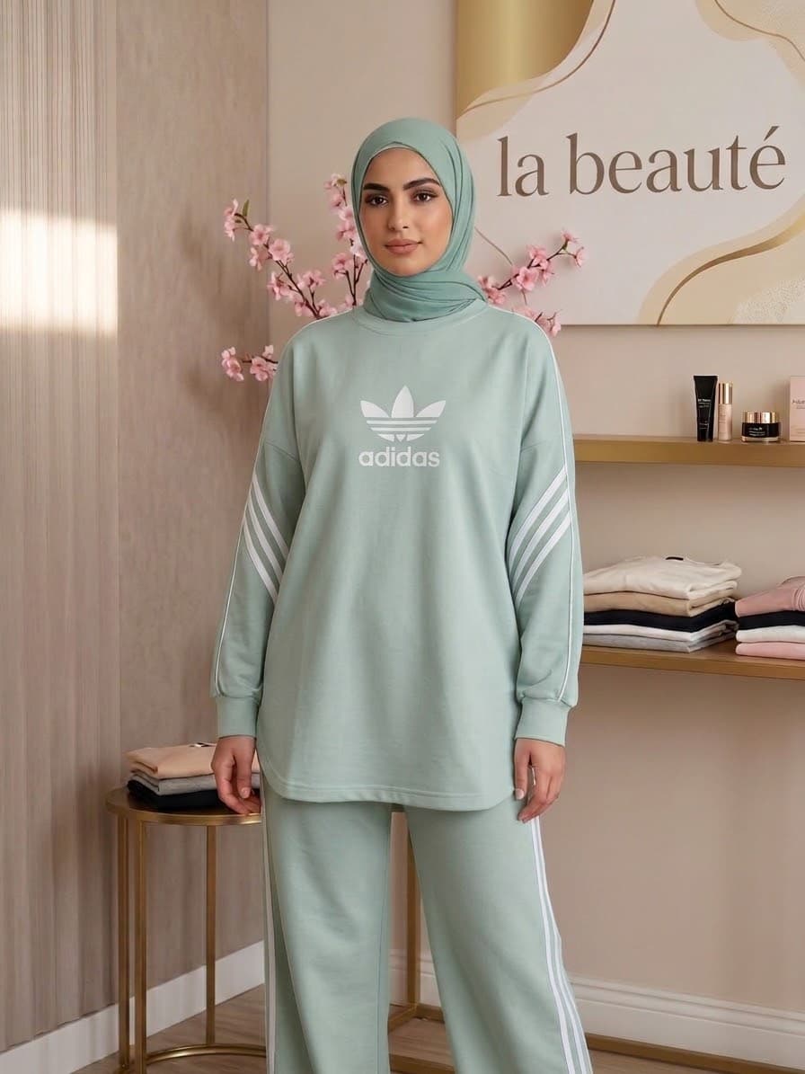 wide leg set in aqua
