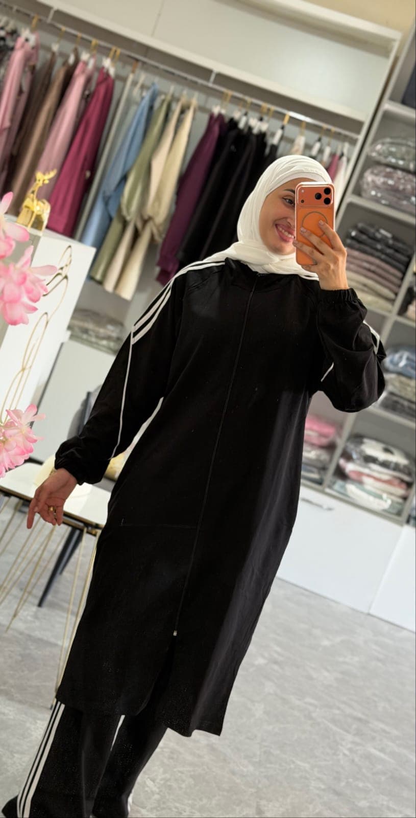 long set wide leg in black